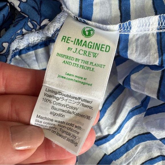 J. Crew Cotton Button-front maxi dress in mixed block prints - Floral & Stripes - Picture 7 of 9